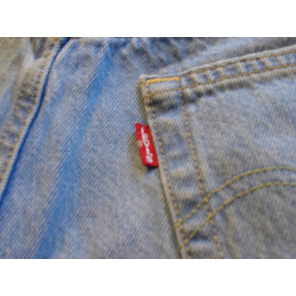 Levis Premium 501 Original Distressed Women Shorts Light Wash W27 Button Fly - Picture 7 of 11